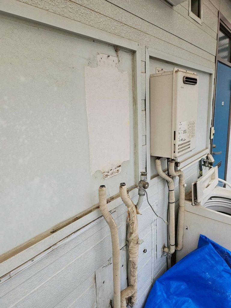 古いノーリツ製給湯器撤去